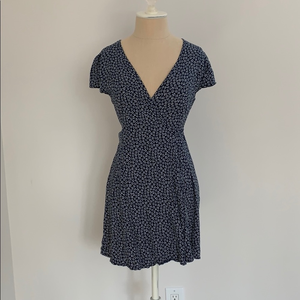 brandy melville navy wrap dress